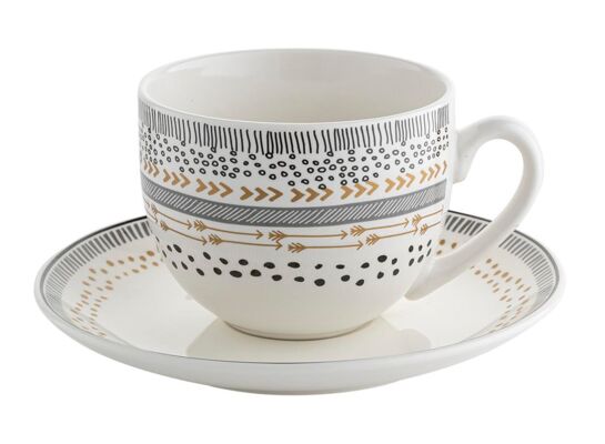 Filiżanka ze spodkiem Bohema 220 ml biały
