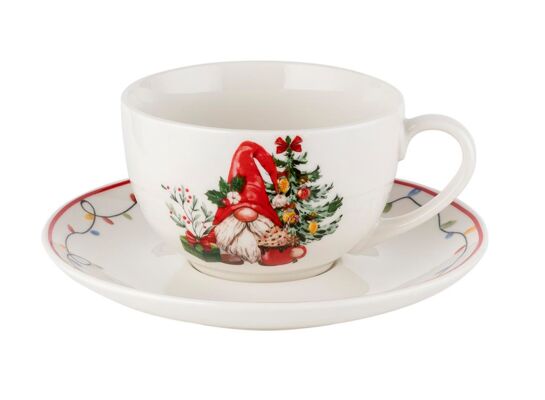 Filiżanka ze spodkiem Norni 220 ml skrzat wielokolorowy