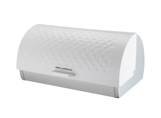 Chlebak nierdzewny Trigo 39 x 28 x 18,5 cm biały