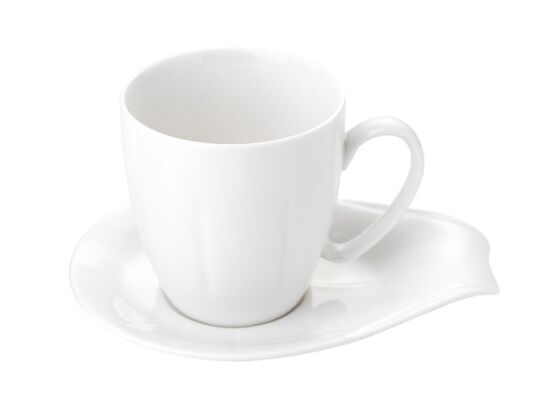 Filiżanki ze spodkiem Kappa 220 ml 6 sztuk biały