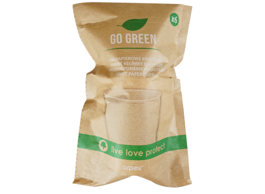 Kubek papierowy kraftowy 6 sztuk