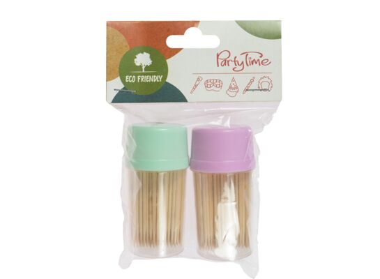 Zestaw wykałaczki baryłka 2 x 140 sztuk