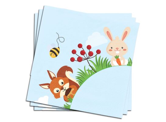 Serwetka leśne zwierzątka 20 sztuk