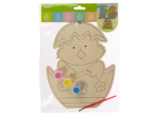 Ozdoba drewniana do malowania kurczak 8 x 22,5 cm