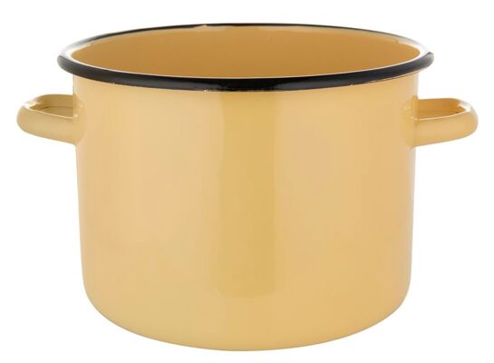 Garnek emaliowany prosty gładki bez pokrywki 22 cm 7 l