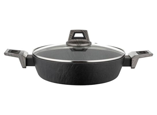 Garnek aluminiowy niski Janpandi z pokrywką 26 cm 2,2 l