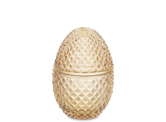 Pojemnik dekoracyjny jajko 11,5 x 8 cm beżowy