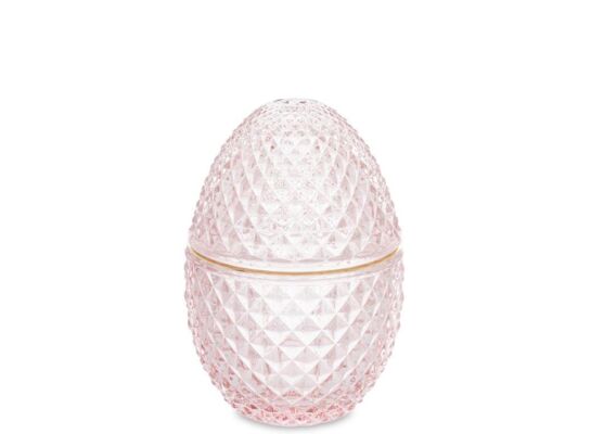 Pojemnik dekoracyjny jajko 11,5 x 8 cm różowy