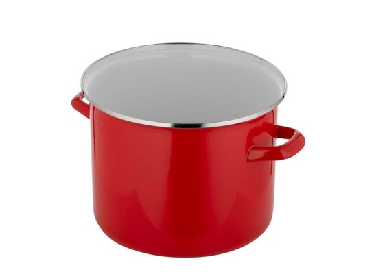 Garnek emaliowany prosty gładki bez pokrywki 18 cm 3 l