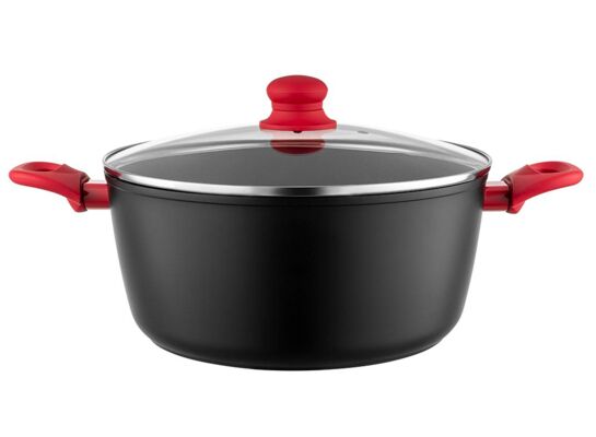 Garnek aluminiowy Mars z pokrywką 28 cm 6,4 l