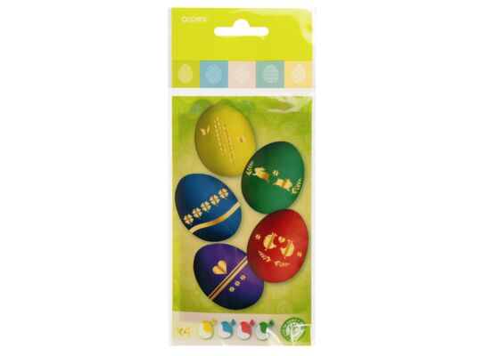 Zestaw do zdobienia pisanek 5 x barwnik + arkusz ze złotymi naklejkami