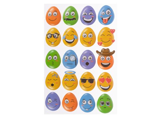 Zestaw naklejek pisanki buźki mix