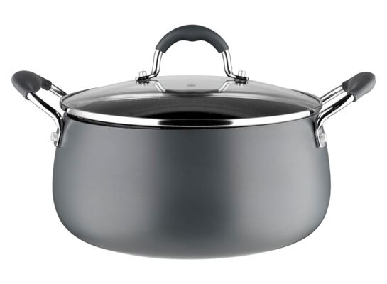 Garnek aluminiowy Nordica z pokrywką 24 cm 5,6 l
