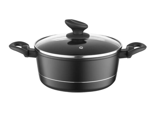 Garnek aluminiowy Delux z pokrywką 22 cm 3 l