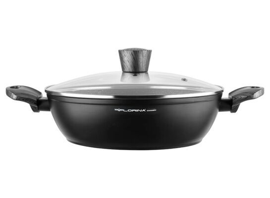 Garnek aluminiowy niski Bono z pokrywką 28 cm 3,8 l