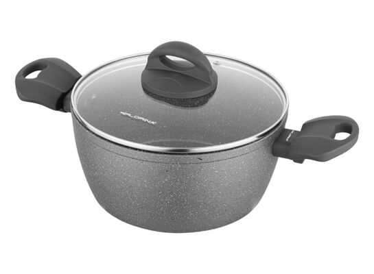 Garnek aluminiowy Lava stone z pokrywką 18 cm 1,5 l