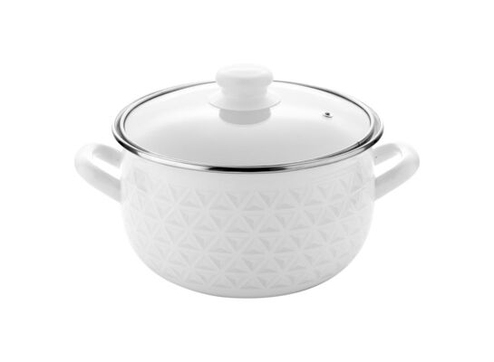 Garnek emaliowany Pyza Diamond z pokrywką 16 cm 2,2 l