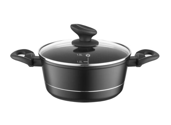 Garnek aluminiowy Delux z pokrywką 18 cm 1,5 l