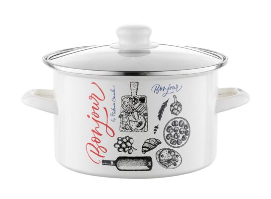 Garnek emaliowany prosty z pokrywką Bonjour 20 cm 3,75 l