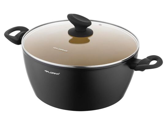 Garnek aluminiowy Amvegan z pokrywką 26 cm 4,8 l
