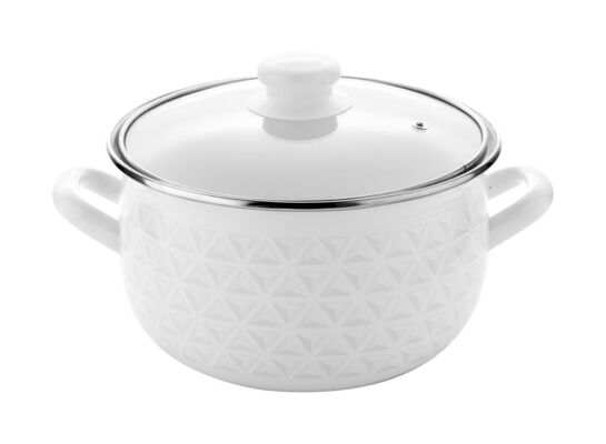Garnek emaliowany Pyza Diamond z pokrywką 22 cm 5,3 l