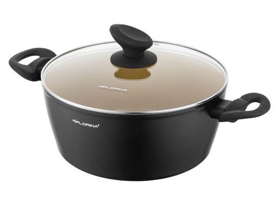 Garnek aluminiowy Amvegan z pokrywką 24 cm 3,6 l