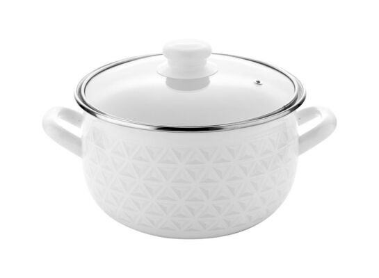Garnek emaliowany Pyza Diamond z pokrywką 20 cm 4,2 l