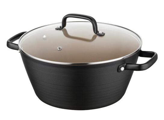 Garnek aluminiowy Carina z pokrywką 28 cm 5,2 l