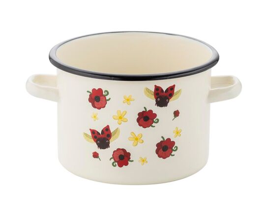 Garnek emaliowany prosty bez pokrywki Biedronka 20 cm 4,5 l
