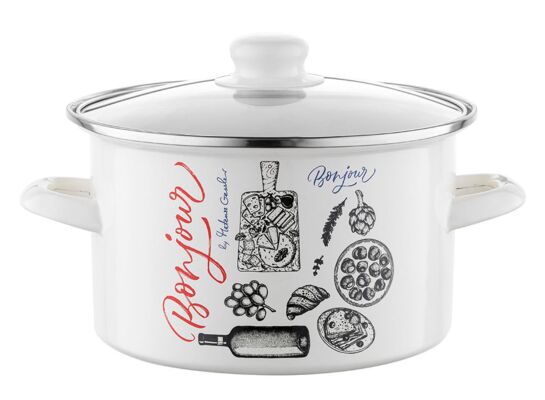 Garnek emaliowany prosty z pokrywką Bonjour 22 cm 4,8 l