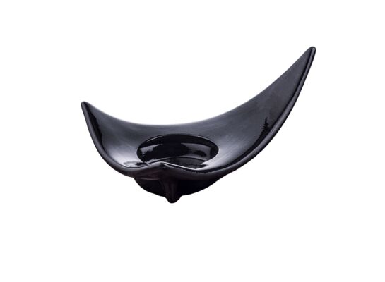 Świecznik Trójkąt J1432 21 cm czarno-srebrny