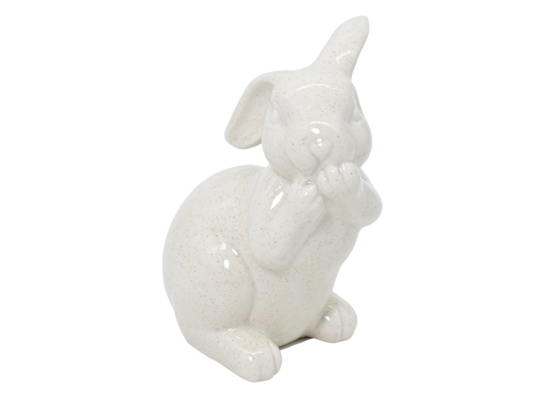 Figurka ceramiczna zając 10,6 cm biały