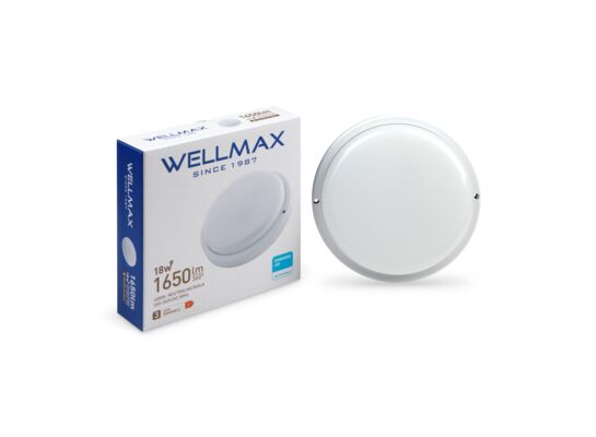 Lampa LED bulkhead okrągły biały 18 W 1650 lm