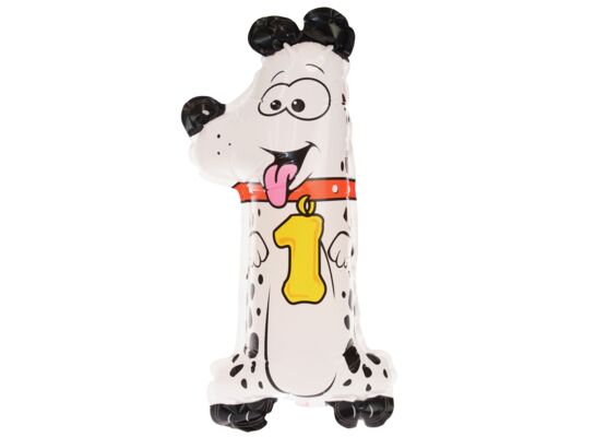 Balon foliowy cyfra 1 dalmatyńczyk