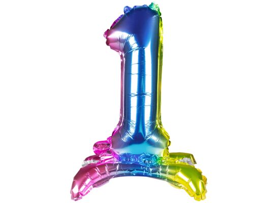 Balon foliowy cyfra 1 stojący