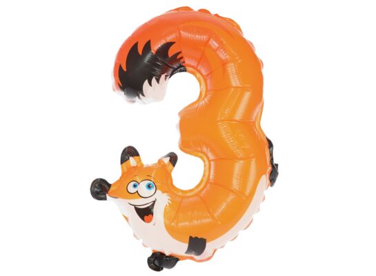 Balon foliowy cyfra 3 lis