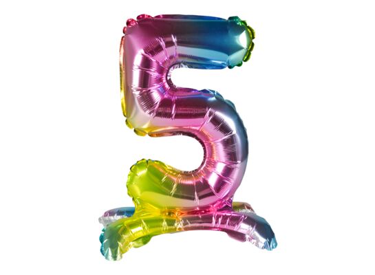 Balon foliowy cyfra 5 stojący
