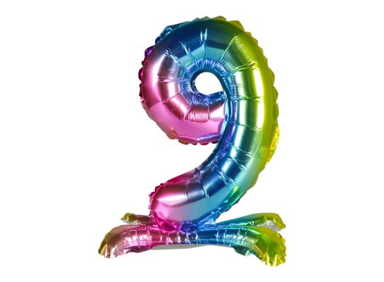 Balon foliowy cyfra 9 stojący