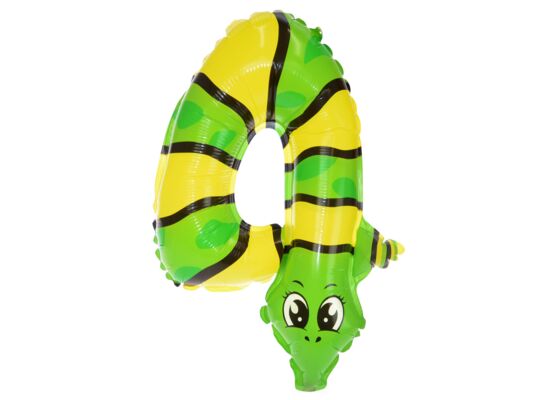 Balon foliowy cyfra 4 wąż