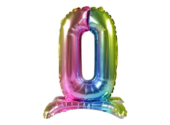 Balon foliowy cyfra 0 stojący