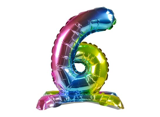 Balon foliowy cyfra 6 stojący