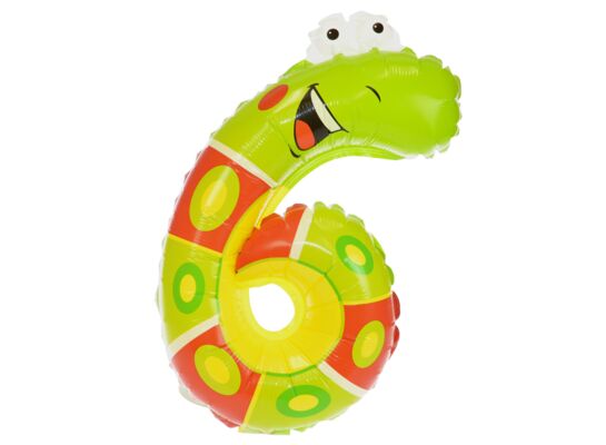 Balon foliowy cyfra 6 gąsienica