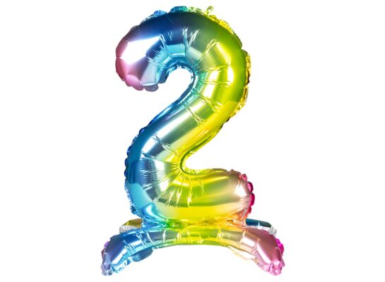 Balon foliowy cyfra 2 stojący