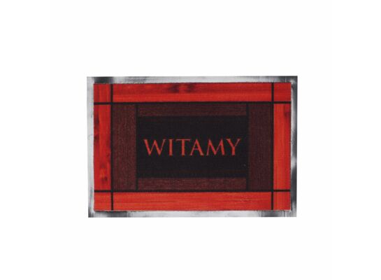 Wycieraczka modern Witamy 38 x 58 cm czerwony