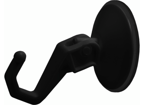 Wieszak łamany z przyssawkami Malva czarny