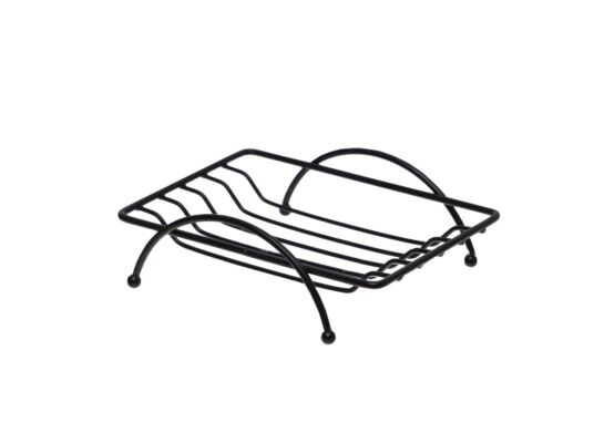 Mydelniczka prosta Malva 11 x 8 x 3 cm metalowa druty czarny