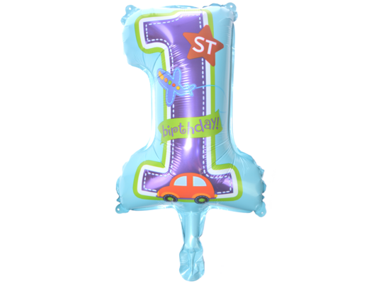 Balon foliowy roczek niebieski 33 cm