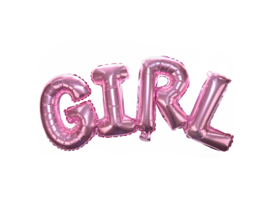 Balon foliowy napis Girl 40 x 107 cm