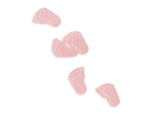 Konfetti stópki różowy 15 g