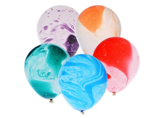 Balon marmurkowy 5 sztuk mix